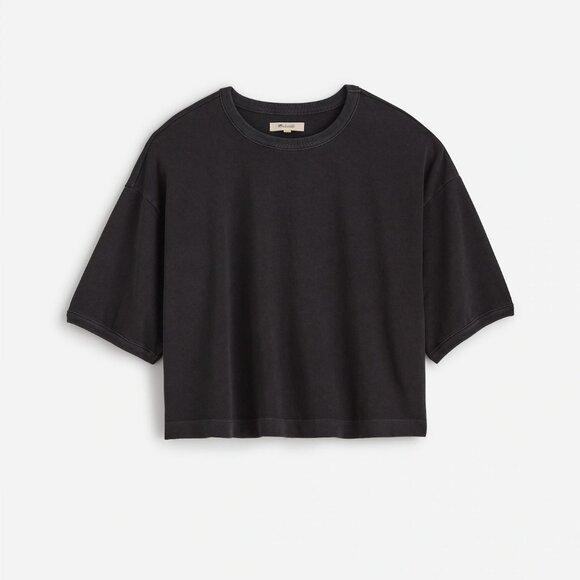 Madewell Relaxed Boxy Tee in Black Charcoal, Size X-Small - Picture 5 of 10